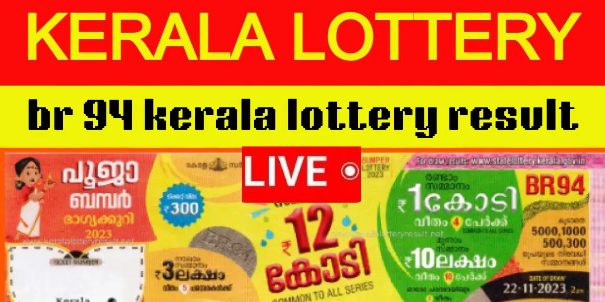 Br 94 Kerala lottery result